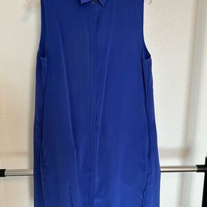 J. Crew 100% Silk Sleeveless Shirt Dress with Full Lining